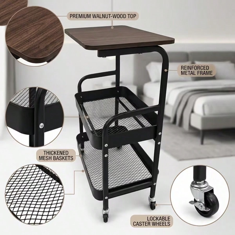 3-Tier Wheeled Rolling Cart wi - đánh giá và giá Home Cooking Recipes